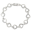 Alloy Diamond Women's Love Geometric Retro Bracelet With Flower And Heart Shapes