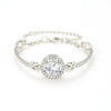 Alloy Diamond Women's Love Geometric Retro Bracelet With Flower And Heart Shapes