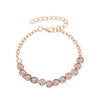 Alloy Diamond Women's Love Geometric Retro Bracelet With Flower And Heart Shapes