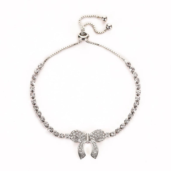 Alloy Diamond Women's Love Geometric Retro Bracelet With Flower And Heart Shapes