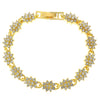Alloy Diamond Women's Love Geometric Retro Bracelet With Flower And Heart Shapes