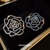 Alloy Diamondembedded Hollow Flower Brooch Heavy Industry Pin Female Accessories