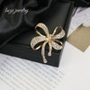 Alloy Diamondencrusted Bow Brooch Electroplating Fashion Jewelry