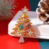 Alloy Diamondencrusted Geometric Christmas Tree Women's Brooch Accessories