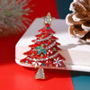 Alloy Diamondencrusted Geometric Christmas Tree Women's Brooch Accessories