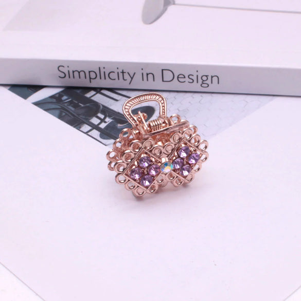 Alloy Diamondencrusted Grabber Bangs Clip Women's Fashion Headwear Bow Hairpin