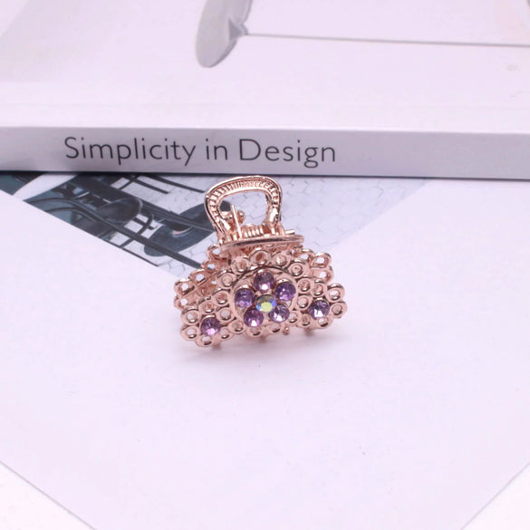 Alloy Diamondencrusted Grabber Bangs Clip Women's Fashion Headwear Bow Hairpin