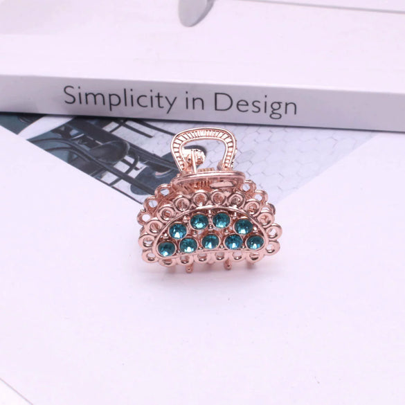 Alloy Diamondencrusted Grabber Bangs Clip Women's Fashion Headwear Bow Hairpin