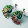Alloy Diamondencrusted Peacock Brooch For Women Retro Trendy