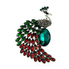 Alloy Diamondencrusted Peacock Brooch For Women Retro Trendy