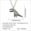 Alloy Dinosaur Pendant Necklace With Geometric Style And Electroplating For Men And Women Couple