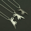 Alloy Dinosaur Pendant Necklace With Geometric Style And Electroplating For Men And Women Couple