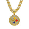 Alloy Disc Logo Pendant Hiphop Necklace With Animals Zodiac Pattern And Electroplating Design For Men Cuban Chain Style