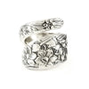 Alloy Distressed Open Lily Flower Ring Jewelry For Women