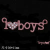 Alloy Diy Letter Rhinestone Accessories Electroplated With Number Letters Pattern