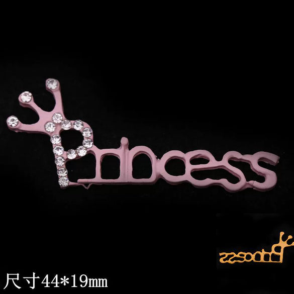 Alloy Diy Letter Rhinestone Accessories Electroplated With Number Letters Pattern