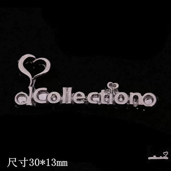 Alloy Diy Letter Rhinestone Accessories Electroplated With Number Letters Pattern