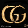 Alloy Diy Letter Rhinestone Accessories Electroplated With Number Letters Pattern