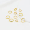 Alloy Double Hole Circle Bead Ring Electroplated Diy Bag Accessories