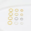 Alloy Double Hole Circle Bead Ring Electroplated Diy Bag Accessories