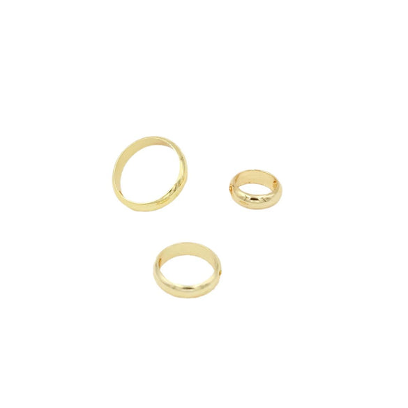 Alloy Double Hole Circle Bead Ring Electroplated Diy Bag Accessories