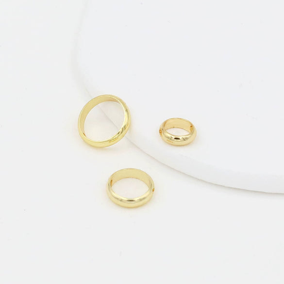 Alloy Double Hole Circle Bead Ring Electroplated Diy Bag Accessories