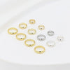 Alloy Double Hole Circle Bead Ring Electroplated Diy Bag Accessories