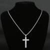Alloy Double Layer Cross Pendant Necklace With Regular Chain Geometric Style Electroplating Treatment U Shape