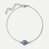 Alloy Double Layer Turkey Blue Rhinestone Evil Eyes Anklet For Women With Geometric Pattern