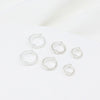 Alloy Double Twist Ring With Bead 18K Real Gold Electroplating Geometric Diy Accessories