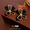 Alloy Doublelayer Cut Out Flower Geometric Style Electroplated Women's Earrings