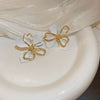 Alloy Doublelayer Cut Out Flower Geometric Style Electroplated Women's Earrings