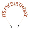 Alloy Dripping Oil Birthday Headband For Women With Letters Numbers Text Style