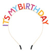Alloy Dripping Oil Birthday Headband For Women With Letters Numbers Text Style