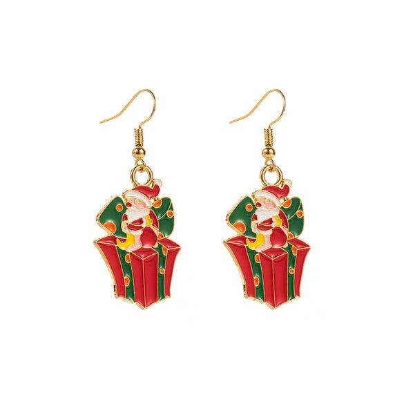 Alloy Dripping Oil Bow Earrings For Women