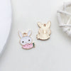 Alloy Dripping Oil Cartoon Style Diy Handmade Jewelry Accessories Pendant Earrings Necklace