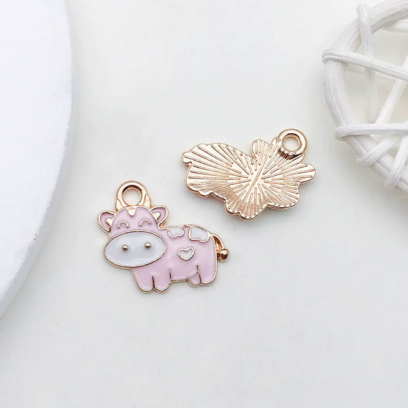 Alloy Dripping Oil Cartoon Style Diy Handmade Jewelry Accessories Pendant Earrings Necklace