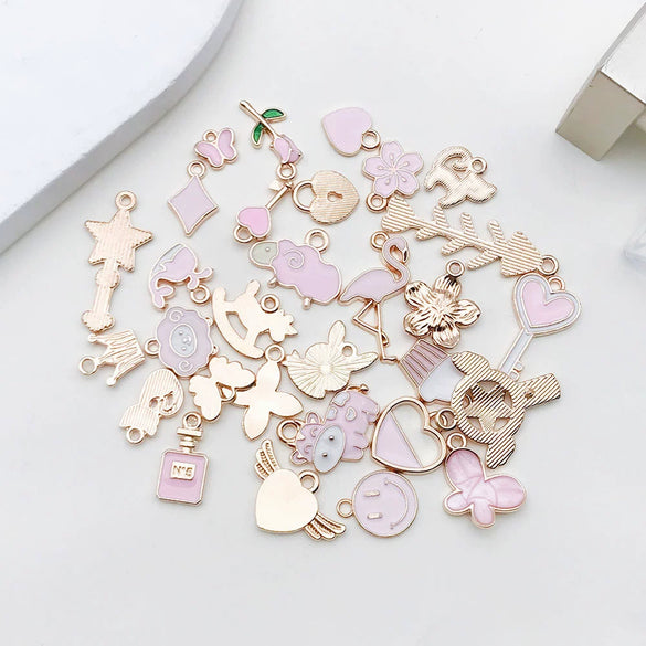 Alloy Dripping Oil Cartoon Style Diy Handmade Jewelry Accessories Pendant Earrings Necklace