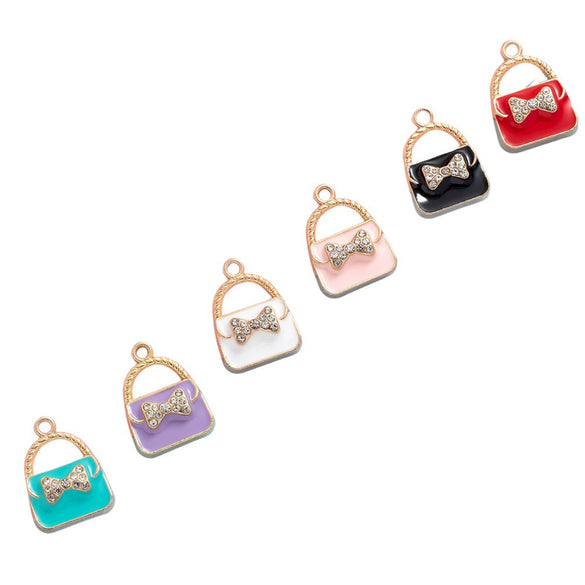 Alloy Dripping Oil Drill Jewelry Accessories Pendant Earrings Hair Accessories Mobile Phone Pendant Key Chain