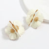 Alloy Dripping Oil Flower Earrings Exaggerated Creative And Fashionable For Girls