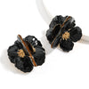 Alloy Dripping Oil Flower Earrings Exaggerated Creative And Fashionable For Girls