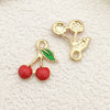 Alloy Dripping Oil Flower Four Leaf Clover Earrings Pendant Accessories