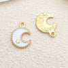 Alloy Dripping Oil Flower Four Leaf Clover Earrings Pendant Accessories