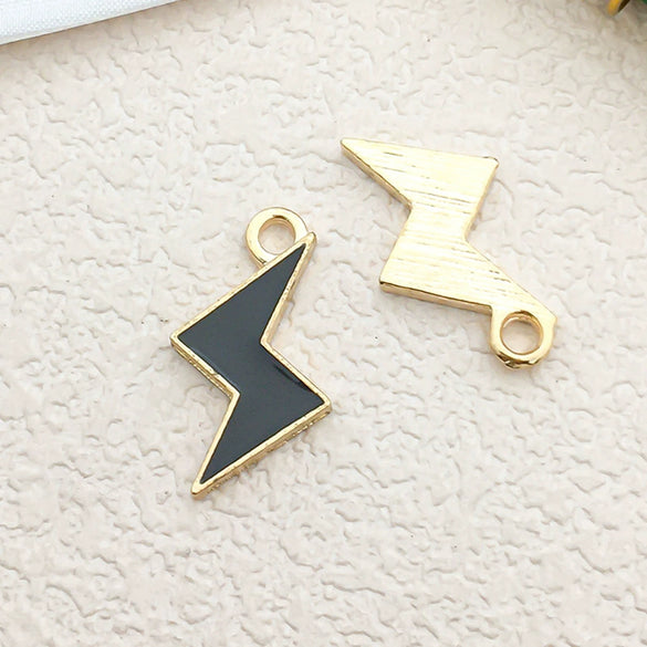 Alloy Dripping Oil Flower Four Leaf Clover Earrings Pendant Accessories