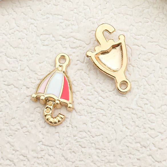 Alloy Dripping Oil Flower Four Leaf Clover Earrings Pendant Accessories