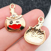 Alloy Dripping Oil Funny Pumpkin Cat Hat Halloween Earrings Pendant Jewelry Accessories