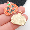 Alloy Dripping Oil Funny Pumpkin Cat Hat Halloween Earrings Pendant Jewelry Accessories