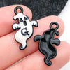 Alloy Dripping Oil Funny Pumpkin Cat Hat Halloween Earrings Pendant Jewelry Accessories