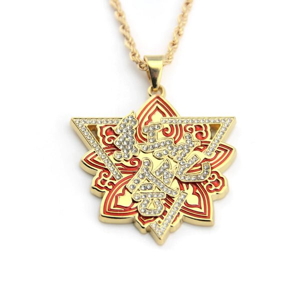Alloy Dripping Oil Geometric Pendant Jewelry
