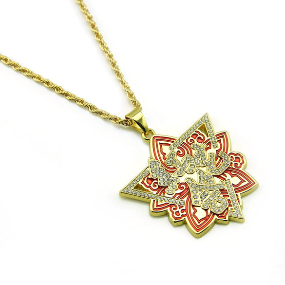 Alloy Dripping Oil Geometric Pendant Jewelry